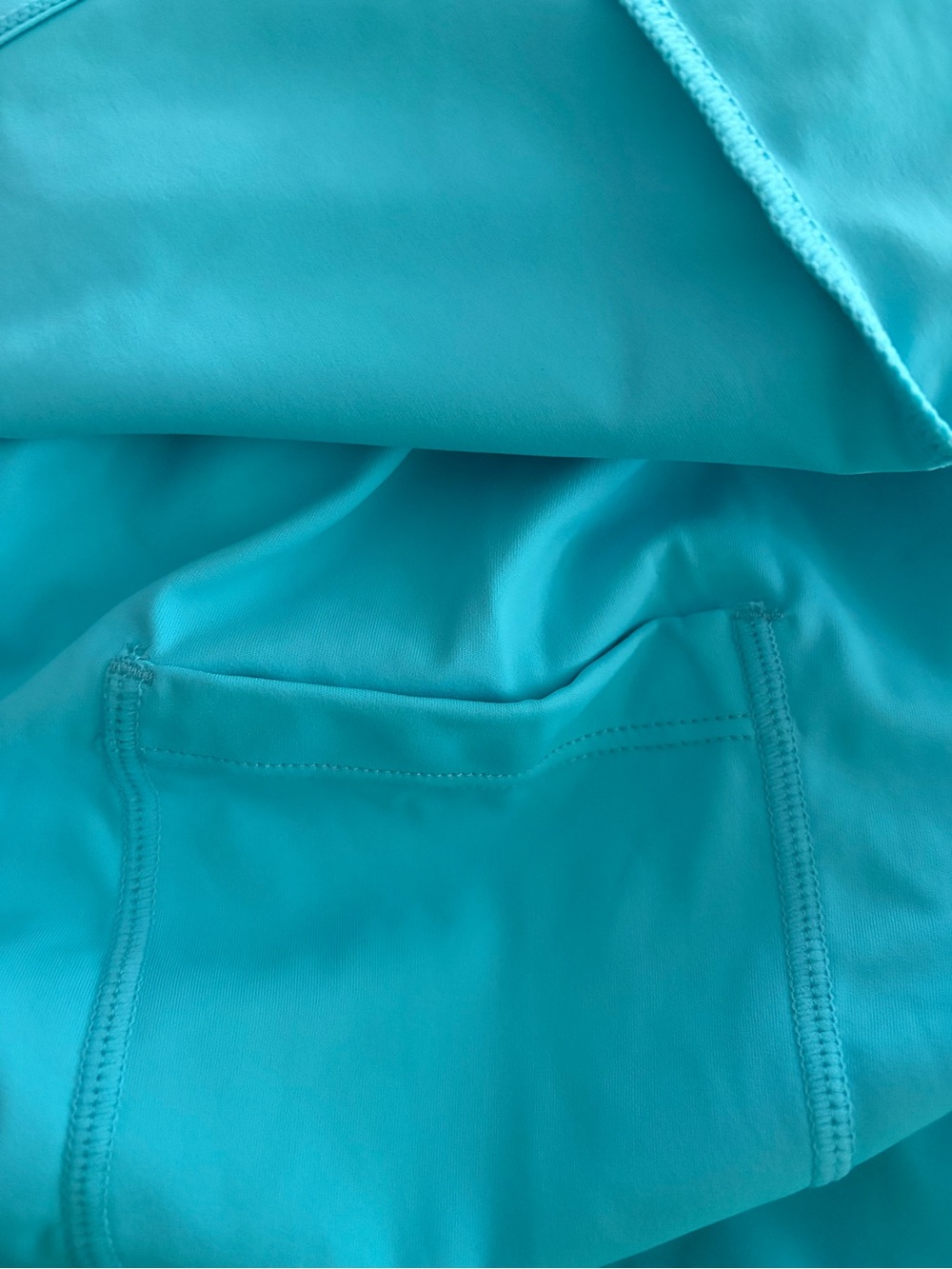 HALARA HighWaist Active Shorts Navy &Aqua 5 inch inseam Pockets for cell, unused - Picture 9 of 10